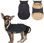 ASENKU Warm Dog Winter Coat, Waterproof Dog Coat for Cold Weather, Fleece Dogs Jacket with Ultra Thick Plush Lining Leash Hole Storage Pockets for Small Dogs (Navy Blue, X-Small)