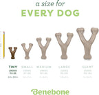 Benebone Wishbone Durable Dog Chew Toy for Aggressive Chewers, Real Bacon, Made in USA, Tiny
