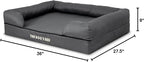 The Dog’s Bed Large Grey with Black Trim 36x27, Waterproof, Veterinary Grade Memory Foam, Pain Relief: Arthritis, Hip & Elbow Dysplasia, Post Surgery, Supportive, Washable Cover, Veterinary-Approved
