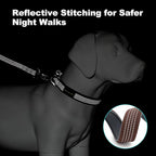 Plutus Pet Reflective Dog Collar with Aviation Aluminum Buckle, Neoprene Padded for Comfort, Lightweight, Heavy Duty Nylon Collar for Puppy Small Medium Large Dogs (Chocolate, M)