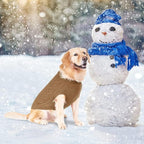 BINGPET Thermal Knitted Dog Sweater for Small Medium Large Dogs,Winter Dog Cat Coat Warm Sweartershirts Outfits,Classic Cable Knit Turtleneck Pullover Dog Jumper Coat Warm Sweartershirts