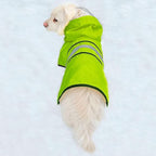 Dog Raincoat Waterproof Reflective Slicker - Lightweight Breathable Hooded Poncho Rain Coat Jacket with Adjustable Belly Strap and Leash Hole for Small Medium Large Dogs (Green, X-Small)