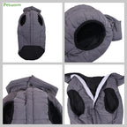 PetWarm Reversible Dog Cold Weather Coats, Waterproof Dog Puffer Vest, Vest for Dogs with Hook-and-Loop Strap, Windproof Outdoor Coat for Winter Walks and Snowy Days, Grey, S