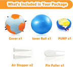 Herding Balls for Dogs, 25 inch Herding Ball for Australian Shepherd, Interactive Herding Ball for Exercise & Mental Stimulation, Outdoor Training Dog Toys with Strap, Blue&Orange