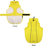 Waterproof Dog Raincoat, Adjustable Lightweight Dog Rain Jacket with Reflective Strip Leash Hole for Small Medium Large Dogs (Yellow, X-Large(37-55lb))