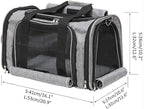 Pet Carrier Bag for Small Medium Cats Dogs Puppies up to 26 Lbs,Steel Frame Dog Carrier,pricacy-Oriented cat Carrier,Collapsible pet Carrier for Easy Storage (Black, Large:20.9"X12.6"X12.6")