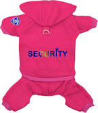 Dog Hoodie Security Clothes Tracksuit 4 Legs Jumpsuit Fleece Sweater Winter Sweat Shirt Warm Cotton Hoodies for Small Dog Medium Large Cat Magenta 4XL