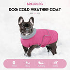 BRKURLEG Dog Winter Jacket, Warm Dog Winter Coats for Small and Medium Large Dogs, Reflective Adjustable Pet Cold Weather Coats, Waterproof Dogs Snow Jacket Clothes Fleece Vest (XL, Rose Red)