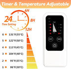 Heeyoo Pet Heating Pad, Adjustable Temperature Dog Cat Heating Pad with Timer, Waterproof Heated Dog Bed with Chew Resistant Cord, Auto Power-Off Indoor Pet Heated Mat for Dogs and Cats, 28" x 16"