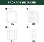 FXW Pawadise Acrylic & Wire Mesh Indoor Dog Playpen, Heavy Duty 32 Inch 8 Panels Metal Dog Pen for Small and Medium Dogs, White│Patented