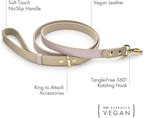 NINA WOOF Milan Leather Dog Leash - Padded Luxury Lead for Large & Medium Dogs, 4ft Lilac