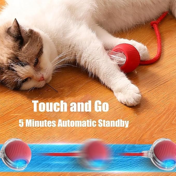 2025 New Electric Dog Ball Toy,360° Smart Automatic Interactive Rolling Ball, Smart Pet Toy,Interactive Dog Toys,Gift for Kids（Pink）