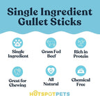 hotspot pets All-Natural Braided Beef Gullet Sticks (12 Pack) –Grass-Fed, 6'' Braided Esophagus Jerky Treats - Rich in Glucosamine & Chondroitin for Joint Health – Rawhide-Free Dog Chews