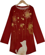 MARSVOVO Women Novelty Graphic Plus Size Sweater Crewneck Long Sleeve Cute Printed Loose Fit Casual Fall Sweaters Top