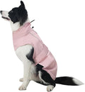 Waterproof Dog Raincoat, Adjustable Lightweight Dog Rain Jacket with Reflective Strip Leash Hole for Small Medium Large Dogs (Pink, Small(9-13lb))
