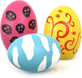 Squeaky Dog Toys, Soft Chewing Dog Balls, 3 Pcs Interactive Squeak Fetch Playing Pet Toy, Durable Bouncing Toys to Keep Them Busy, 2.6" Egg Ball for Puppies Small Breeds
