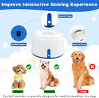 Automatic Ball Launcher for Dogs, Dog Ball Thrower with 19-32-45Ft Distance, Rechargeable Automatic Launcher with 6 Balls (2.2"), Dog Ball Launcher for Small & Medium Blue