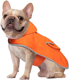 HDE Reversible Dog Raincoat Hooded Slicker Poncho Rain Coat Jacket for Small Medium Large Dogs Camo Orange - M