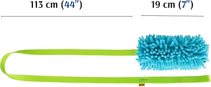 Dingo Dog Tug of War Toy - Outdoor Dog Toy with Long Lead for Training, Shaggy Dog Toy, Soft Nubby-Textured, Noodle Plush with, Motivation and Fun 15577, Assorted Colors