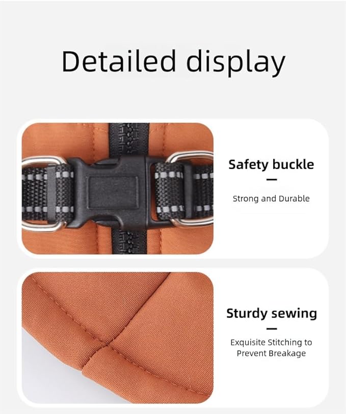 Warm Dog Coat Reflective Jacket, Waterproof Winter Coat for Dogs Turtleneck Dog Clothes for Cold Weather (Red, XL(Chest:18.9-20.4",Neck:(16.9"))