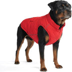 Spark Paws Dog Winter Jacket, Water-Resistant Coat, Warm Reflective Windproof Fleece-Interior, for Medium and Large Dogs - Red - 4XL