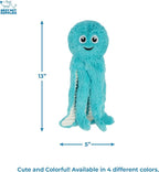 Best Pet Supplies Interactive Squeaky Dog Chew Toy, Ideal Dog Toys for Chewers, Small, Medium & Large Dogs, and Fetch Lovers - Octomutant (Turquoise), Large