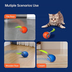 Petgravity Speedy Sprint Ball Toy for Cat Type-C Rechargeable Interactive Cats Toy Orange