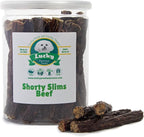 Lucky Premium Treats Lucky Shorty Slims – Beef Dog Treats and Crunchy Dog Chew Sticks with Real Beef for Small to Large Dogs (20 Count)