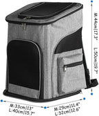 Pet Carrier Backpack with Sturdy Steel Frame for Easy Travel & Comfort, Privacy-Focused Pet Carrier Backpack for Secret Adventures (Blue, M:33X29X44CM/13"X11.4"X17.3")