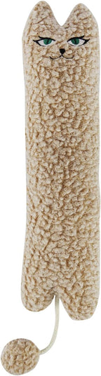 TTcat Catnip Silvervine Matatabi Pillow for Cats & Kittens,Cat Kicker Toy,Large Size Cat Pillow Soothing Plush Cat Toy(Beige).