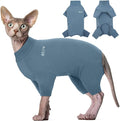 ROZKITCH Cat Jumper, Breathable Soft Jumpers for Sphynx Only, Coat with Four Legs, Warm Sweater T-Shirt Pajamas Jumpsuit Vest Cornish Rex, Devon Rex, Peterbald Blue 2XL