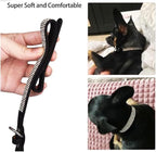 Serijoars Small Dog Collar with Rhinestone Crystal Diamond Colorful Bling Girl Puppy Cat Collars (XS, Black)