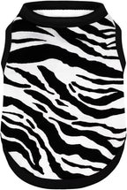Adorable Zebra Print Dog Shirts – Lightweight, Cozy Outfit for Small to Medium Dogs, Soft & Snuggly Pet Wear for Everyday Comfort and Cuteness.Black 4XL