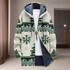 Oversized Full Zip Hoodie for Men Sherpa Fleece Lined Jacket with Hood Soft Warm Winter Coat with Pockets