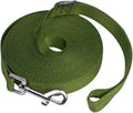 Dog/Puppy Obedience Recall Training Agility Lead - 15ft 20ft 30ft 40ft 50ft Training Leash - Great for Play, Camping, or Backyard (Military Green, 30 Feet)
