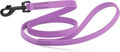 Dogline Biothane Waterproof Dog Leash Strong Coated Nylon Webbing with Black Hardware Odor-Proof Easy to Clean High Performance for Small or Large Dogs Made in USA 4 or 6 ft Lead, Amethyst Purple