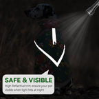 VIVAGLORY Snowrap Dog Coat, Jacket with Harness Hole & Velcro Closure, Dog Coat for Winter & Cold Weather, Fluffy Warm Fleece Lined Reflective Water Resistant for Puppy, XXS, Northeast Florals-Green
