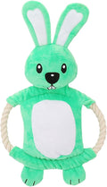 Squeaky Dog Toys , Funny Dog Toys Stuffed Plush Dog Toy , Cute Dog Rabbit Dog Birthday Gift Dog Chew Toys Pet Toys for Small Medium and Large Dogs(Green Rabbit)