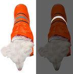 Dog Raincoat Waterproof Reflective Slicker - Lightweight Breathable Hooded Poncho Rain Coat Jacket with Adjustable Belly Strap and Leash Hole for Small Medium Large Dogs (Orange, X-Small)