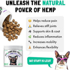 LEGITPET Hemp Hip & Joint Supplement for Dogs Soft Chews Made in USA Functional Glucosamine for Dogs Chondroitin MSM Turmeric Hemp Seed Oil Natural Pain Relief Mobility Advanced Joint 30 Treats