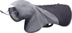 Slip-On Dog Rain Poncho, Quick & Easy to Wear Dog Raincoat, Unrestricted, Super Lightweight, and Waterproof Rain Jacket for All Breeds, Adjustable and Reflective (Grey, XL)