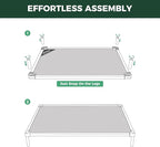 FXW TitanNest Chew-Proof Elevated Dog Bed, Raised Cot for Indoor/Outdoor/Camping Use, Durable & Waterproof Cooling Pet Bed for Medium Dogs, 42.0" L x 27.0" W x 5.0" H, Black