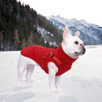 Geyecete Winter Warm Coat Waterproof Dog Winter Jacket with Harness Traction Belt,Windproof Pet Outdoor Jacket Dog Autumn-Red-XXL