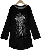 MARSVOVO Women Novelty Graphic Plus Size Sweater Crewneck Long Sleeve Cute Printed Loose Fit Casual Fall Sweaters Top