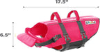 Outward Hound Granby Splash Dog Life Jacket, High-Buoyancy Dog Life Vest for Swimming, Boating, and Water Safety, Large, Pink
