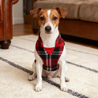 BEAUTYZOO Dog Fleece Vest Sweater Winter Jacket for Small and Medium Dogs with D-Ring Leash Cold Weather Coat Hoodie for XS S M Dogs Boy or Girls, Red Buffalo XS