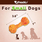 AFreschi Turkey Tendons for Dogs, USA-Sourced, Healthy Dog Treats, Rawhide-Free Puppy Chews, Long Lasting, All Natural, Hypoallergenic Dog Treats for Small Breeds, 40 Count Box Bone (S)