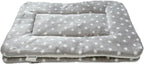 2 Pcs Pet Bed Mats. Ultra Soft Pet (Dog/Cat) Bed with Cute Prints. Reversible Faux Lambswool Kennel Pad for Medium Small Dogs and Cats. Machine Washable Pet Bed.