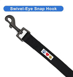 Pawtitas 6 FT Solid Color Leash - Comfortable Handle Dog Training Leash 6 ft Medium/Large Black
