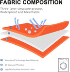 BDEUS 43x25In Large Size Outdoor Dog Bed, Waterproof & Portable Camping Travel Pet Mat, Easy to Clean, Washable Odor Resistant Pet Cooling Pad (Orange)